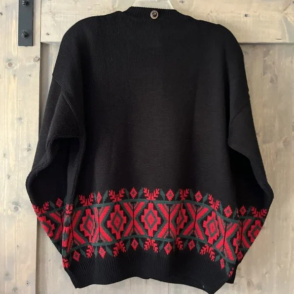 Vintage Cresta Knitwear Scottish Fair Isle Pattern Cardigan Women's XL Christmas - Picture 7 of 9